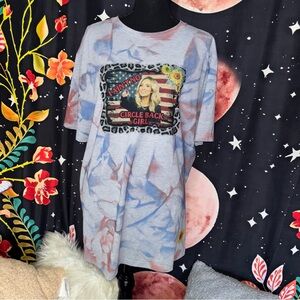 Kayleigh McEnany T-Shirt with Tie-Dye Design